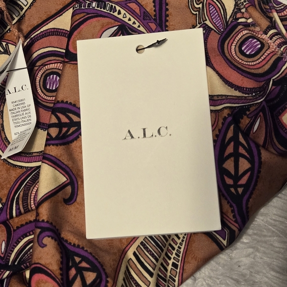 NWT A.L.C. Cleo print one-piece swimsuit Size M Color Beige/Red - Picture 10 of 10